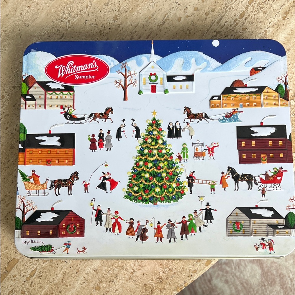 Charming Whitman's Sampler Christmas Tin